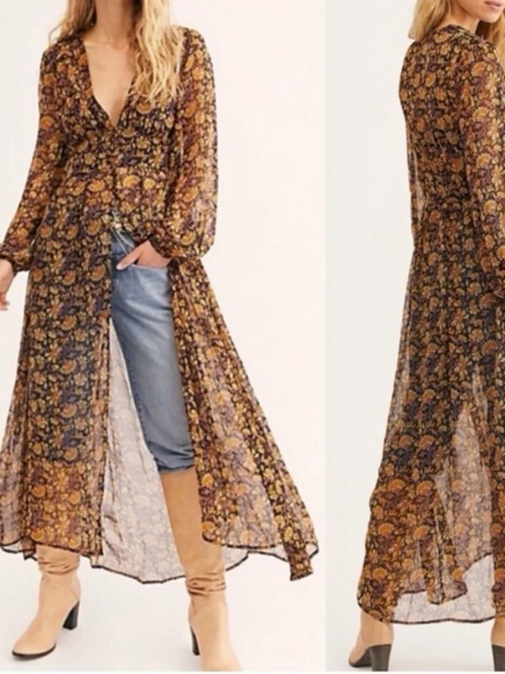 Free People Valerie Duster in Honeysuckle